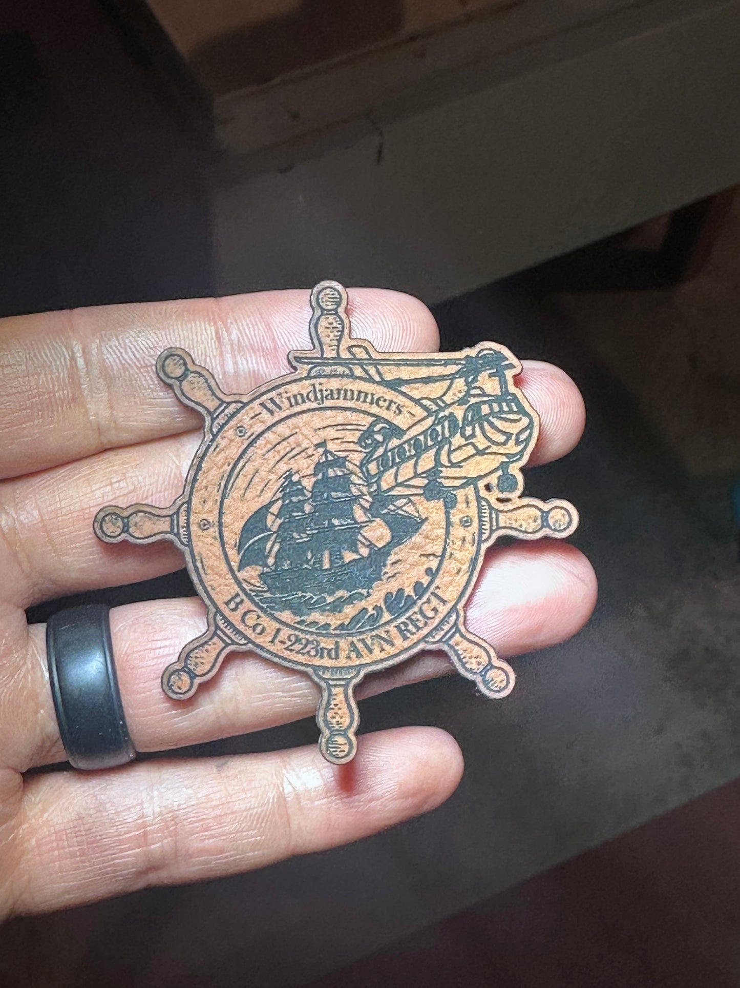 B Co 1-223rd "Windjammers" hat patches (adhesive backing)