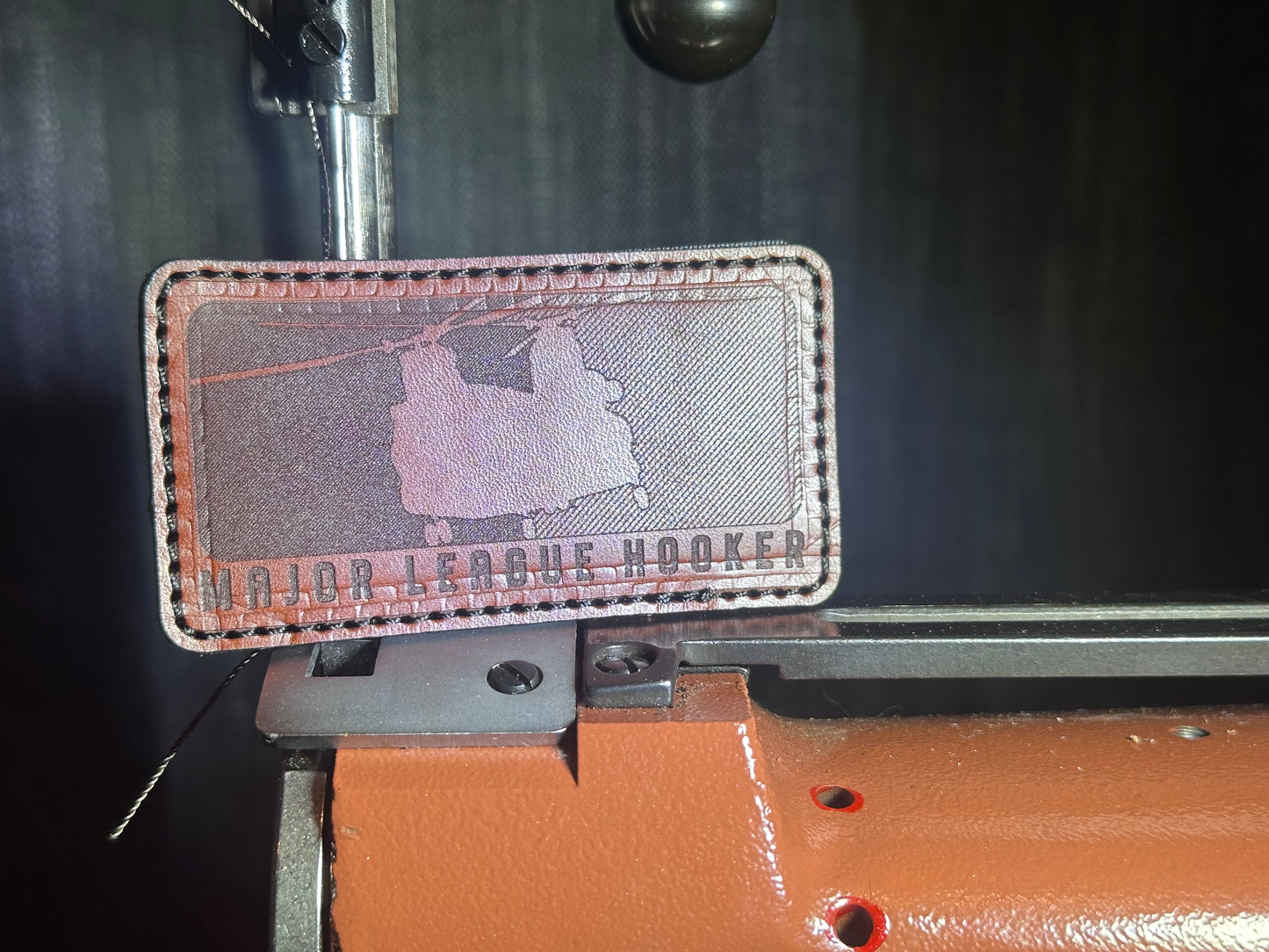 Leather Major League Hookers hat patch